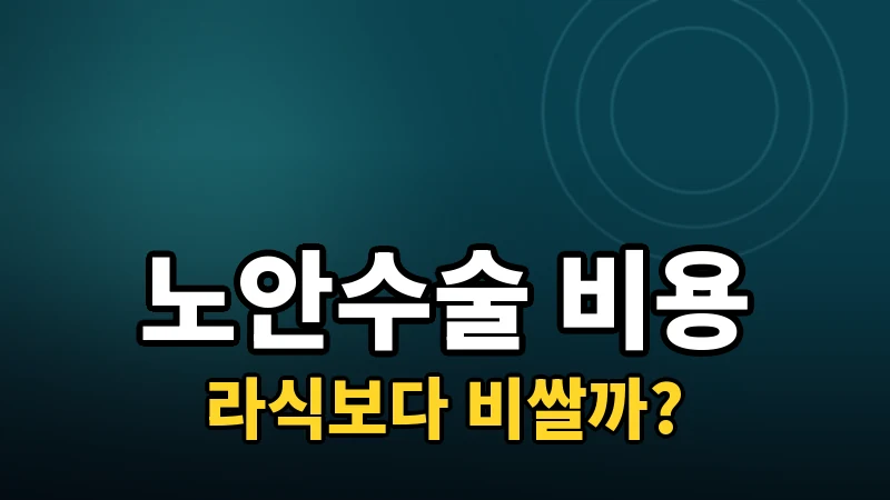 노안수술 비용, 얼마나 들까